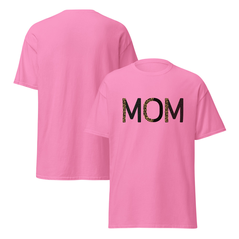 Mom Leopard Sparkle Adult Unisex Tee