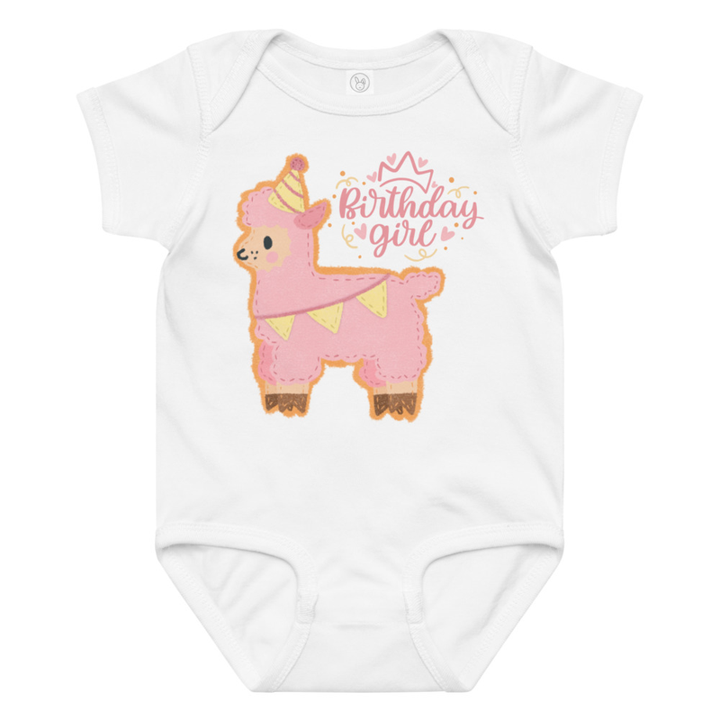 Birthday Girl Llama Baby Bodysuit