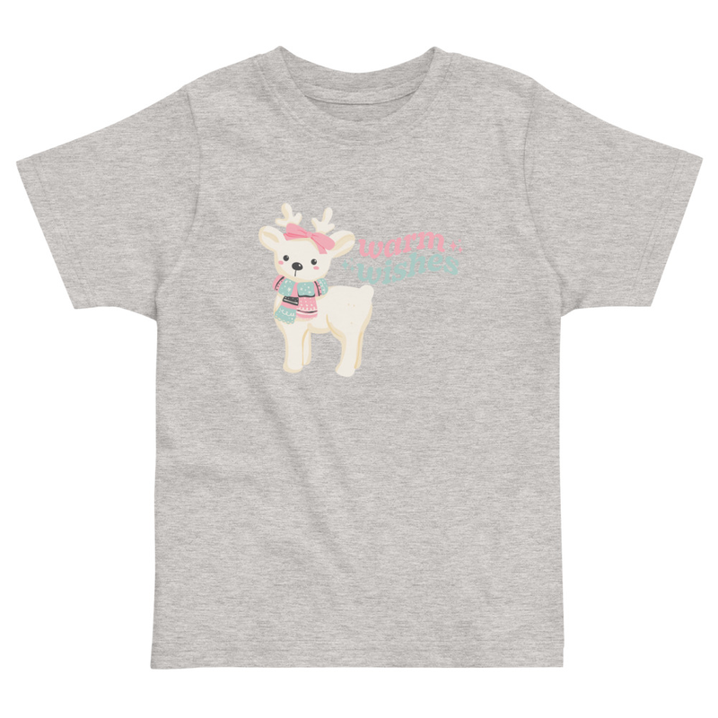 Christmas Warm Wishes Reindeer Toddler Tee