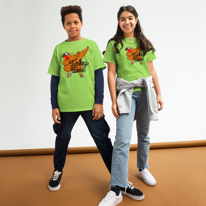 Thanksgiving Turkey Time Dab Youth Tee