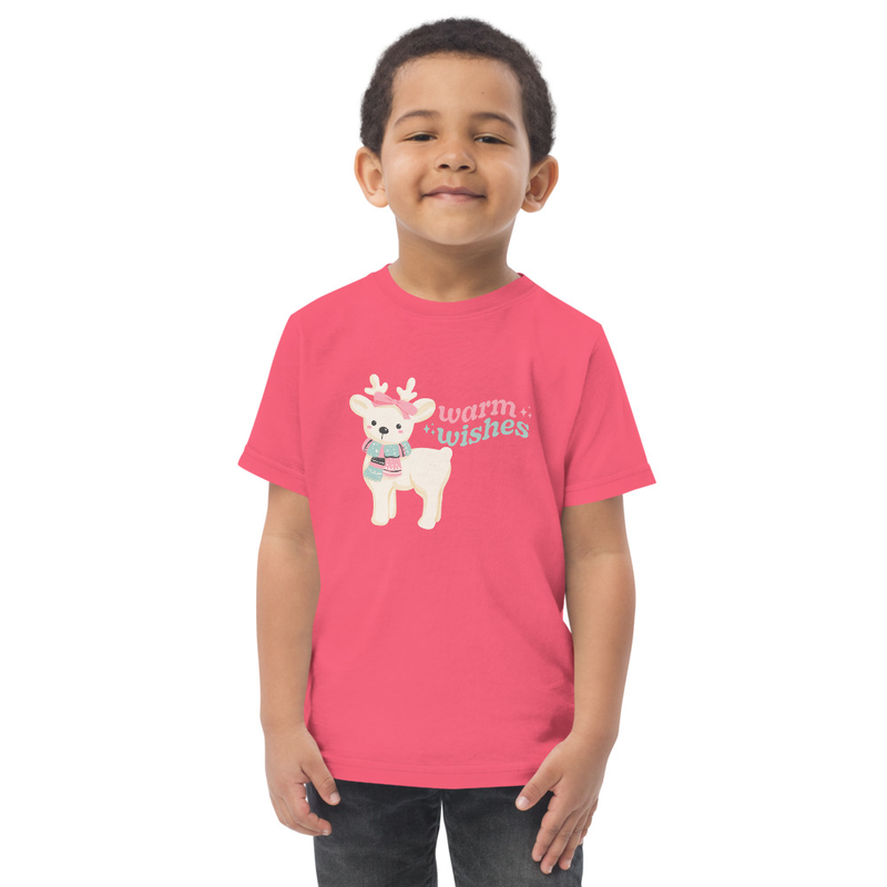 Christmas Warm Wishes Reindeer Toddler Tee