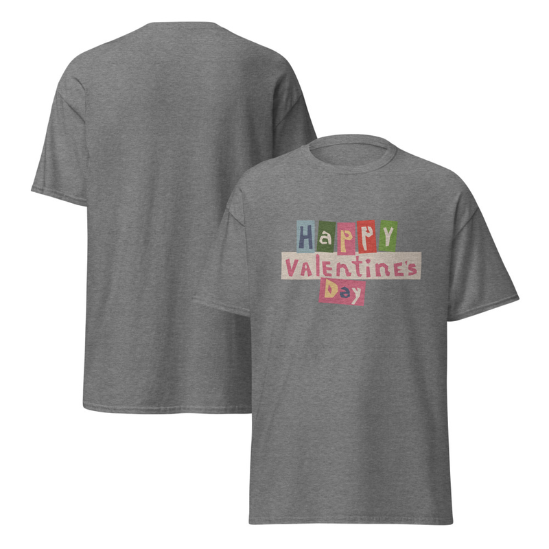 Valentine's Cutout Letters Adult Unisex Tee