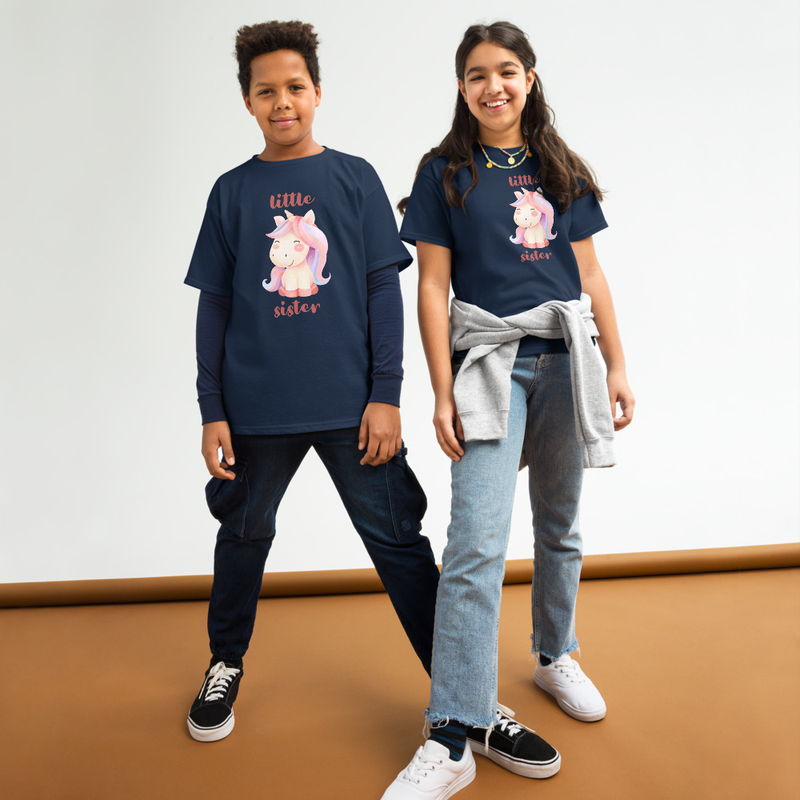 Little Sister Unicorn Youth Tee