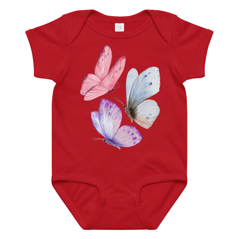 Kid Designs Butterflies by Josie Baby Bodysuit