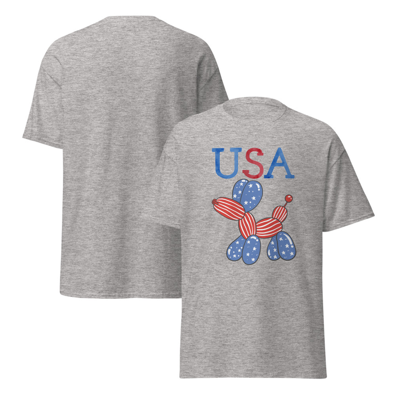 Independence USA Balloon Dog Adult Unisex Tee