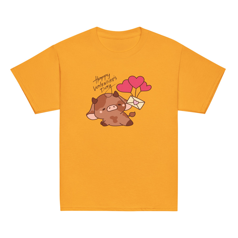 Valentine's Cow with Love Letter Youth Tee
