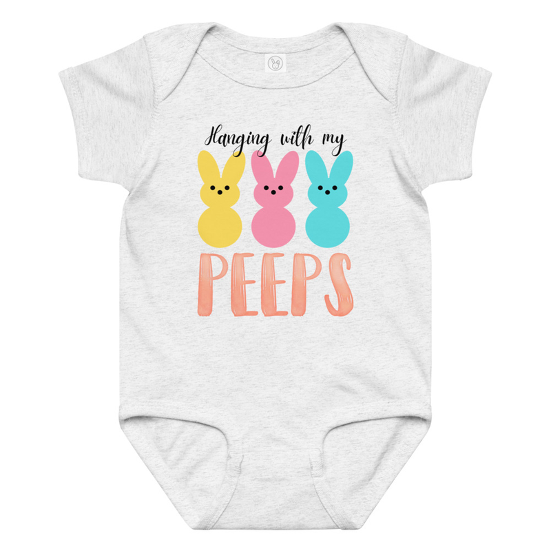 Easter Hanging With My Peeps Baby Bodysuit