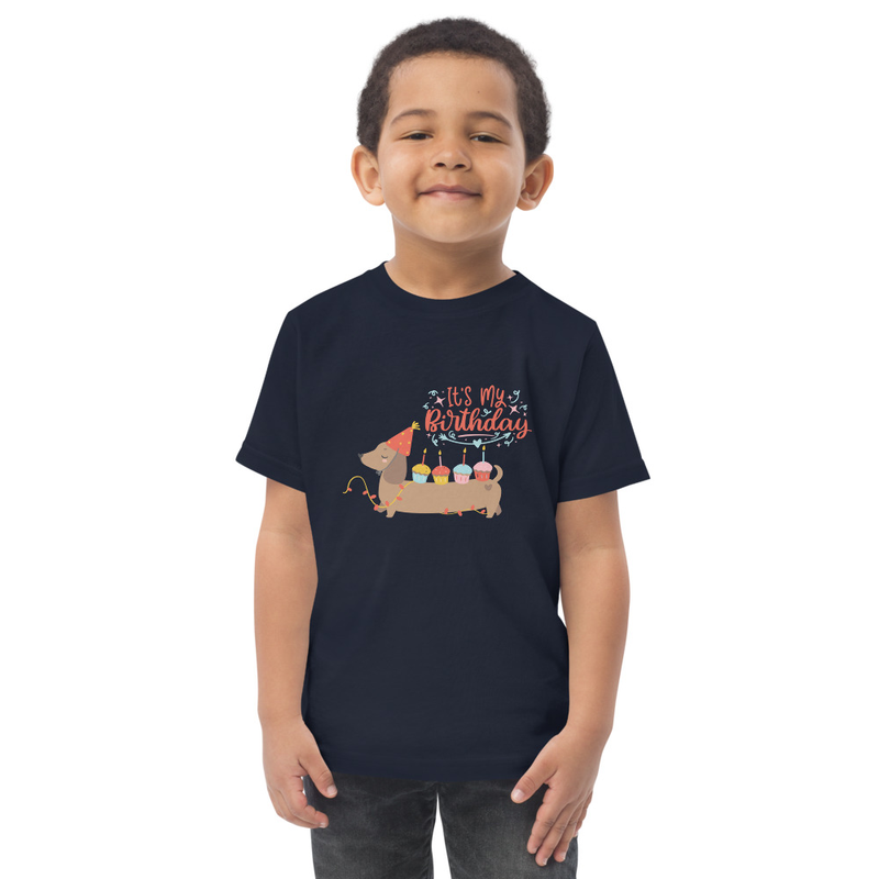 Birthday Weiner Dog Toddler Tee