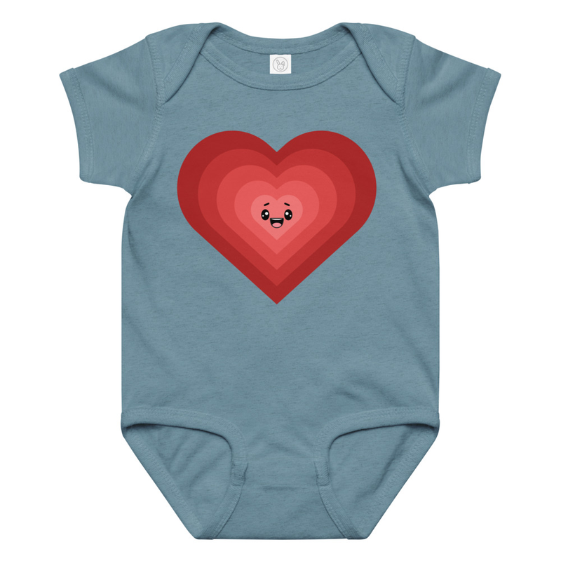 Valentine's Stacked Heart Baby Bodysuit
