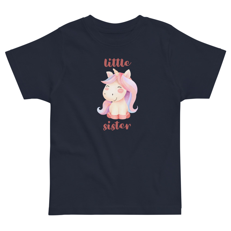 Little Sister Unicorn Toddler Tee