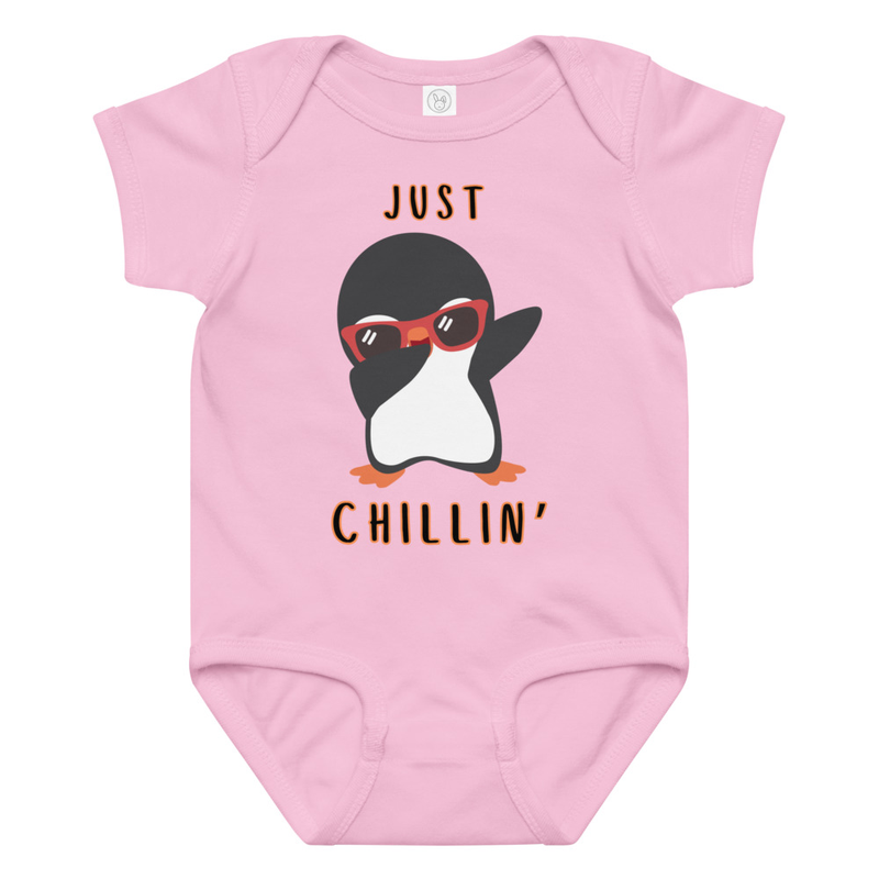 Christmas Penguin Just Chillin' Baby Bodysuit
