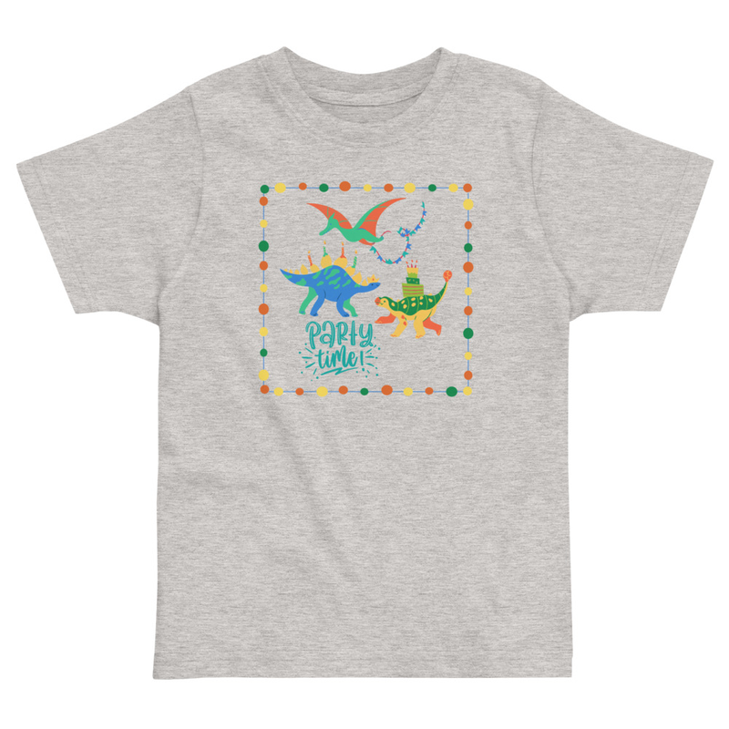 Birthday Party Time Dinosaurs Toddler Tee