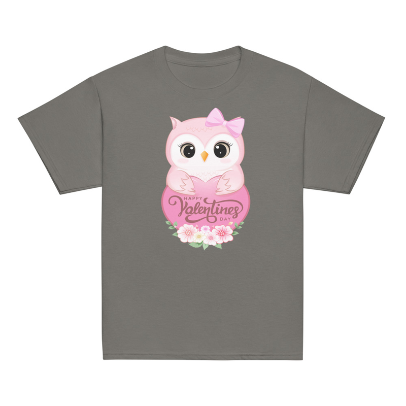 Valentine's Owl with Heart Youth Tee