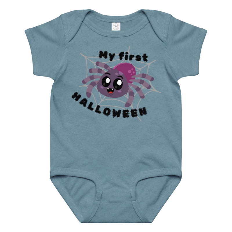 My First Halloween Spider on a Web Baby Bodysuit