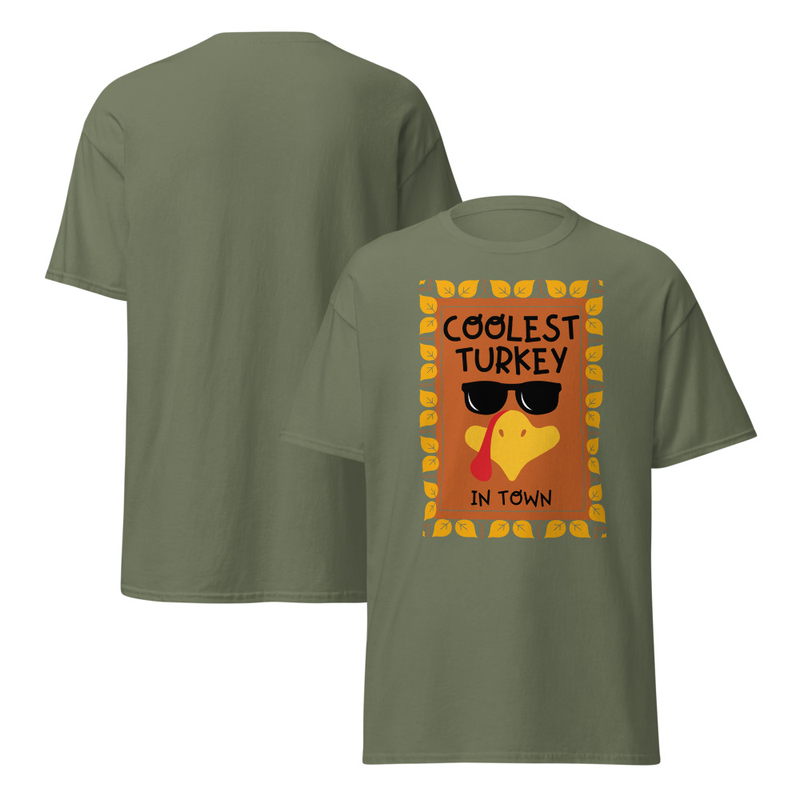 Thanksgiving Coolest Turkey in Town Adult Unisex Tee