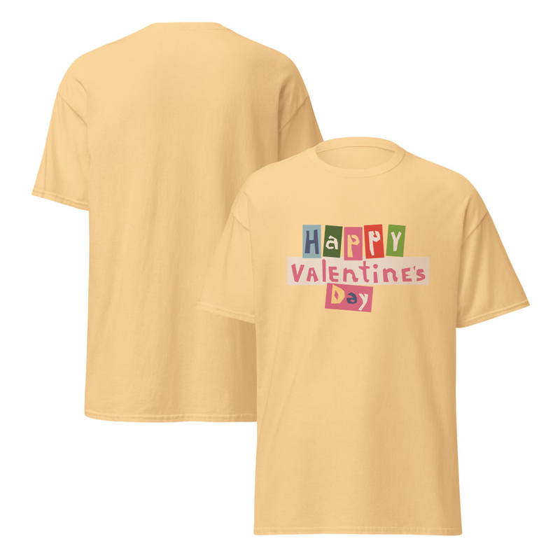 Valentine's Cutout Letters Adult Unisex Tee