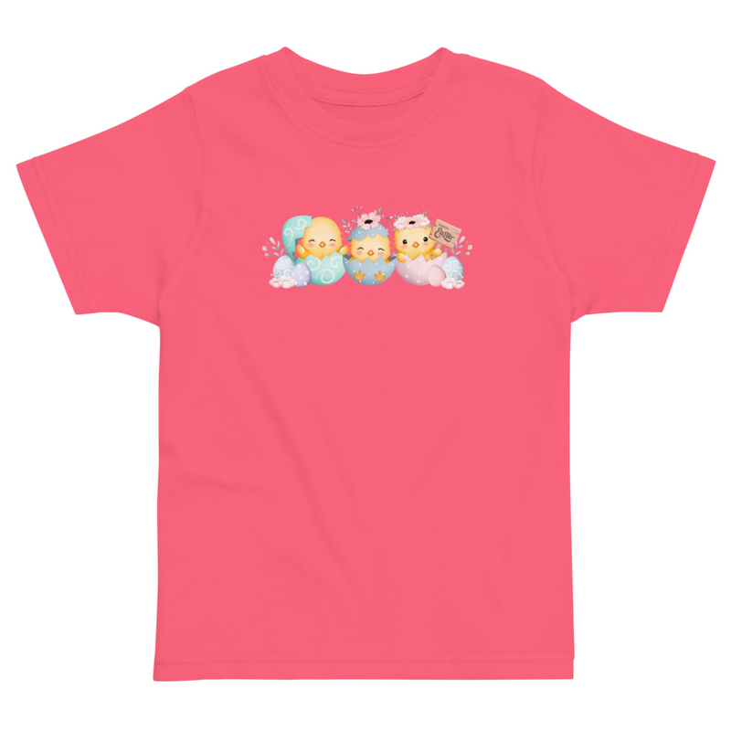Easter Baby Chicks Holding Sign Toddler Tee