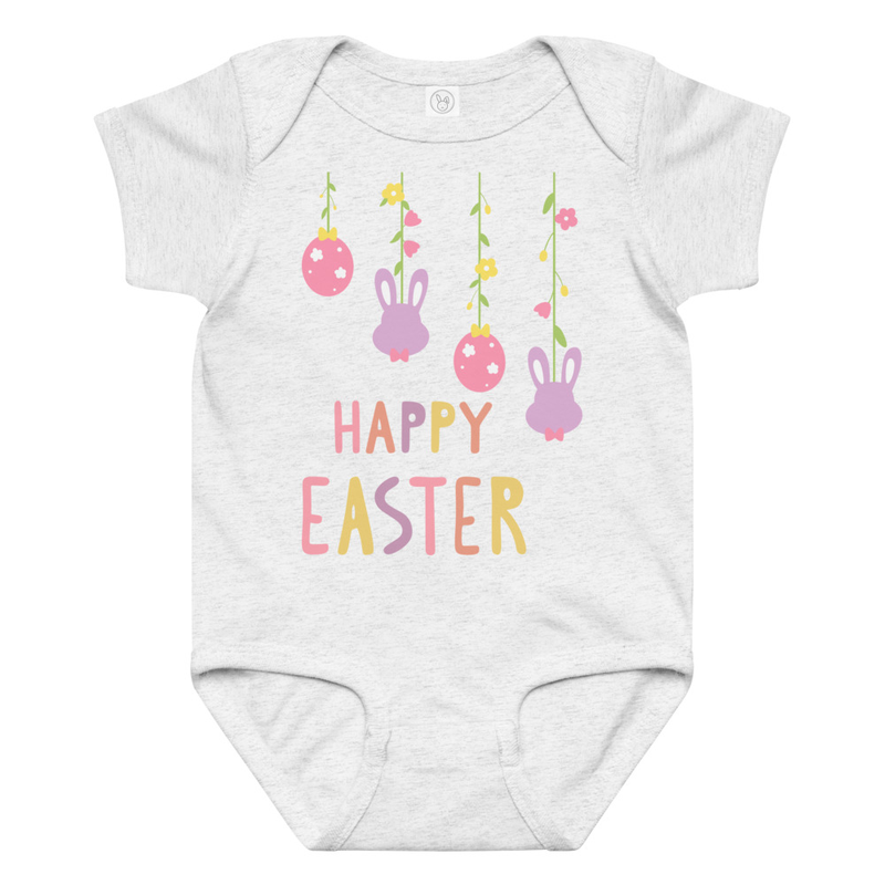 Easter Hanging Eggs and Bunnies Baby Bodysuit