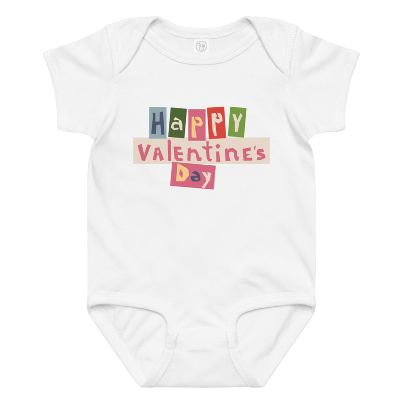 Valentine's Cutout Letters Baby Bodysuit