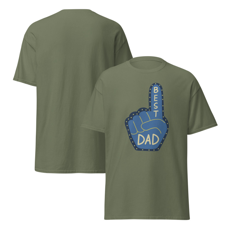 Best Dad Foam Finger Adult Unisex Tee