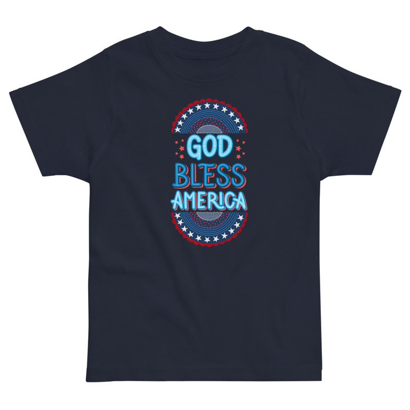 Independence God Bless America Toddler Tee