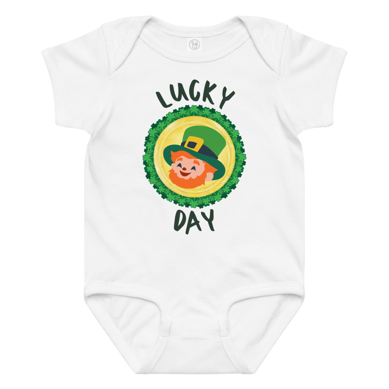 St. Patrick's Lucky Day Leprechaun Baby Bodysuit