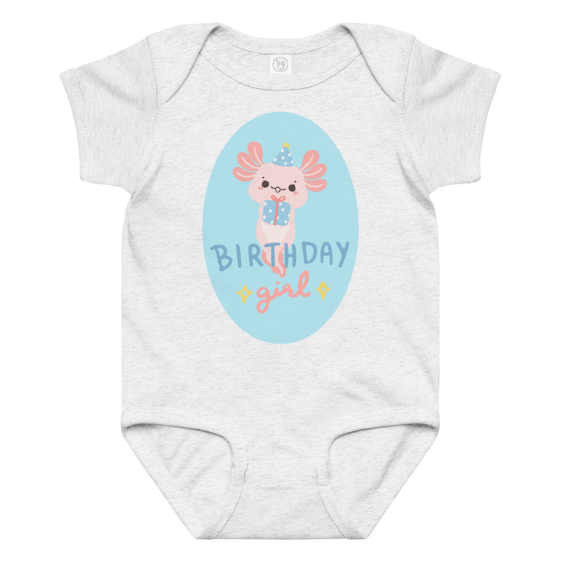 Birthday Girl Axalotl Baby Bodysuit