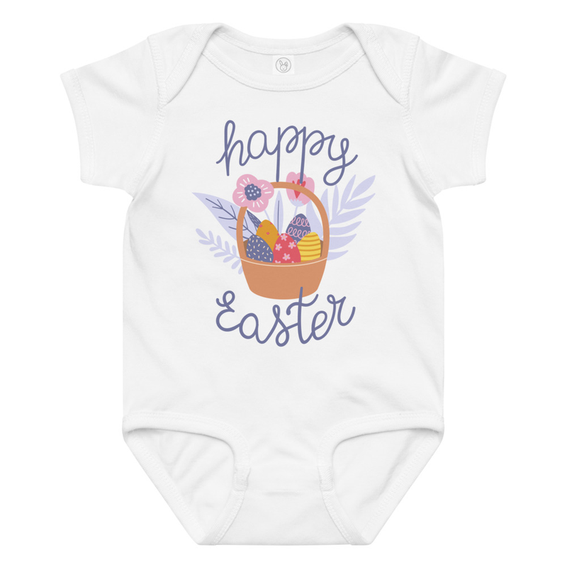 Easter Basket with Eggs Baby Bodysuit