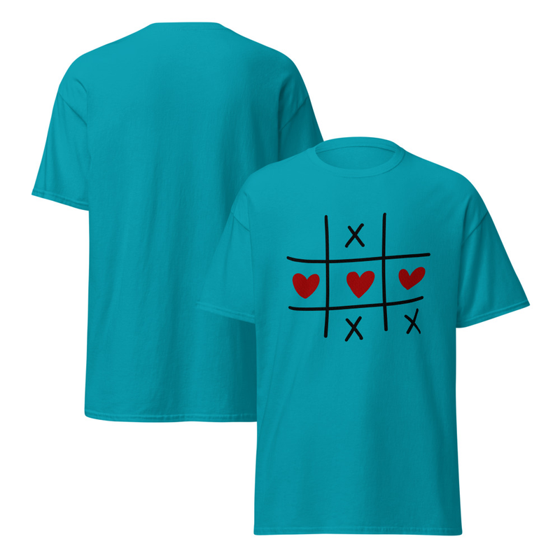 Valentine's Tic Tac Hearts Adult Unisex Tee