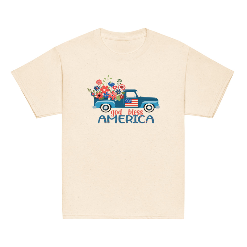 Independence God Bless America Truck Youth Tee
