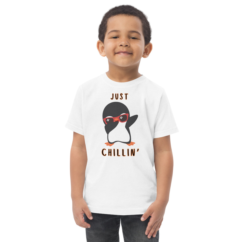 Christmas Penguin Just Chillin' Toddler Tee