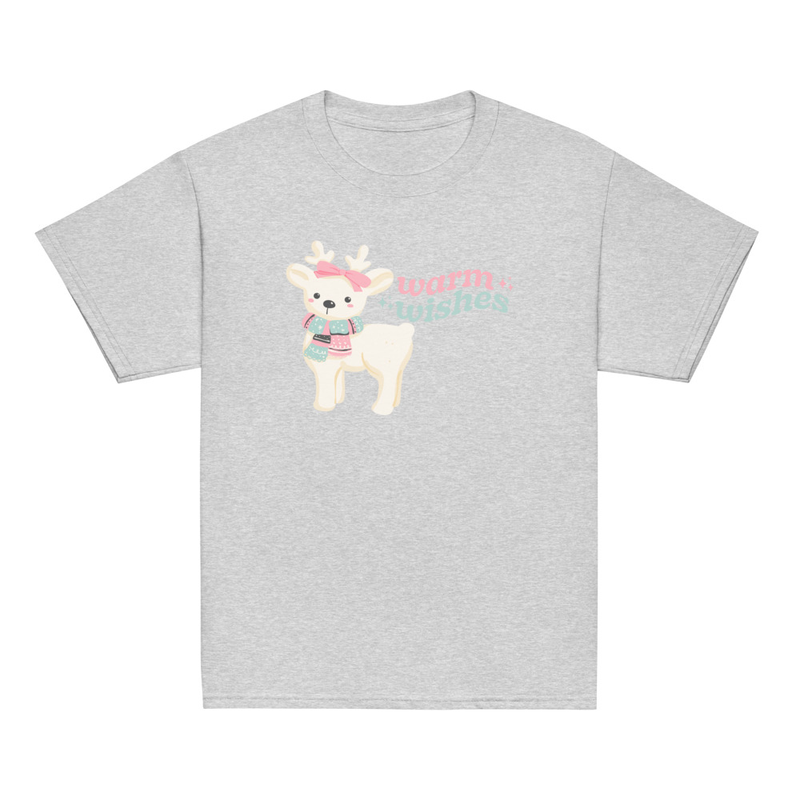 Christmas Warm Wishes Reindeer Youth Tee