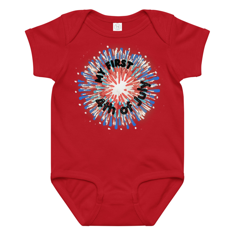My First 4th of July Baby Bodysuit