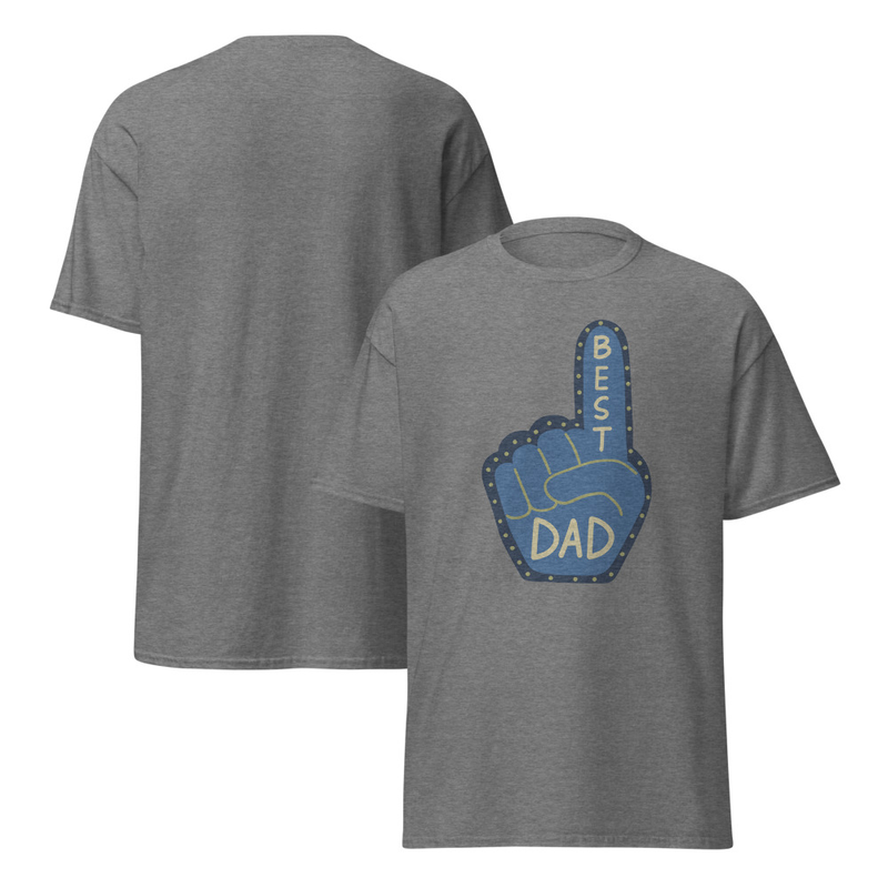 Best Dad Foam Finger Adult Unisex Tee