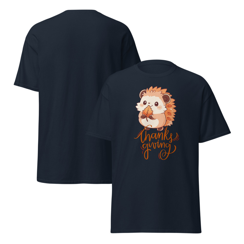 Thanksgiving Hedgehog Adult Unisex Tee