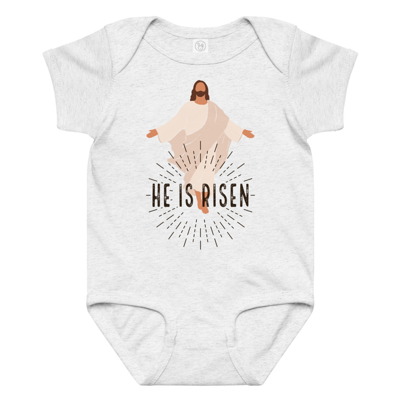 Easter He Is Risen Baby Bodysuit