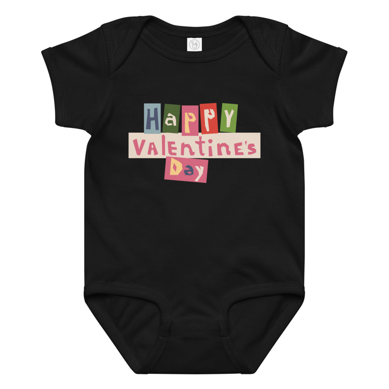 Valentine's Cutout Letters Baby Bodysuit