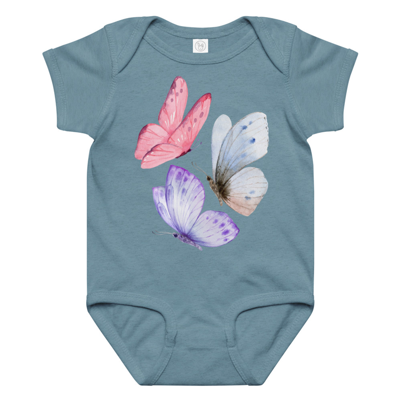 Kid Designs Butterflies by Josie Baby Bodysuit