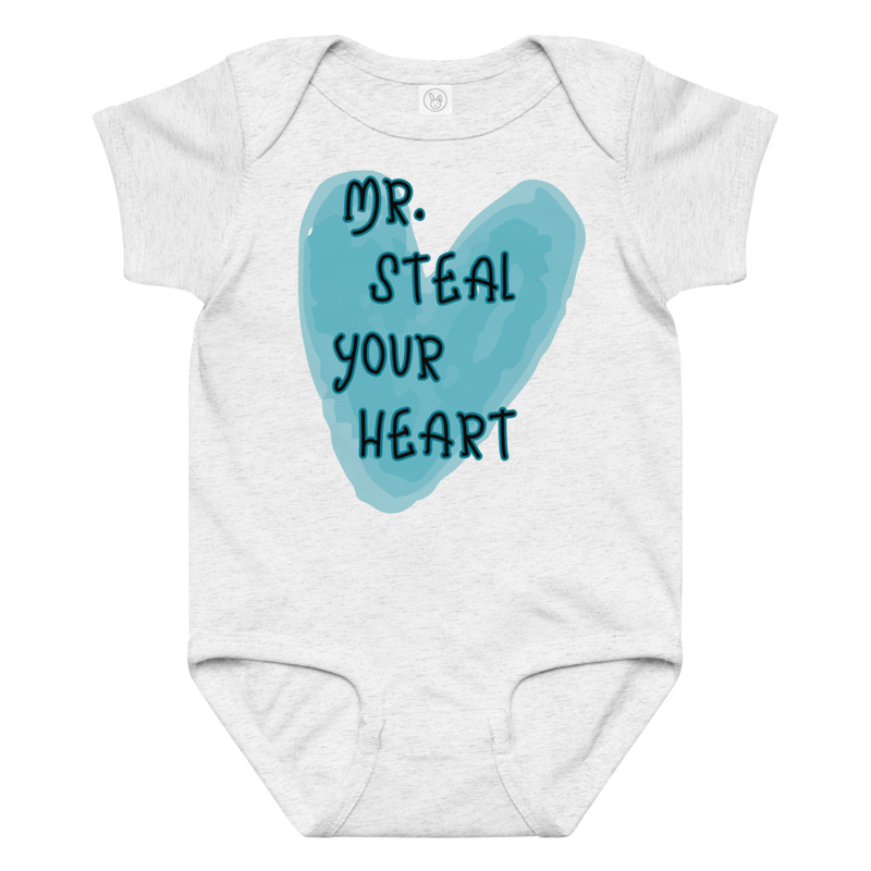 Valentine's Mr. Steal Your Heart Baby Bodysuit