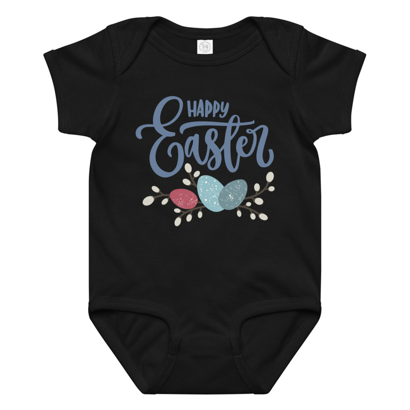 Easter Happy Easter Bird Eggs Baby Bodysuit