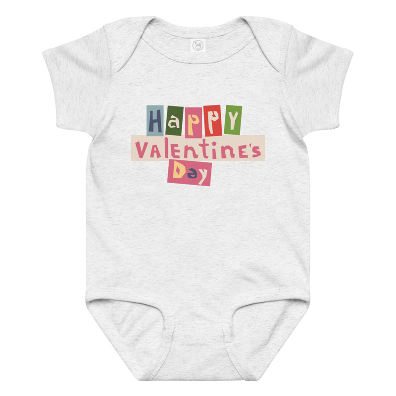 Valentine's Cutout Letters Baby Bodysuit