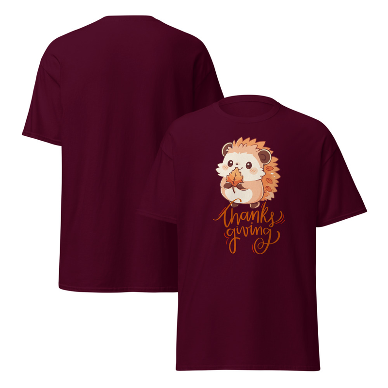 Thanksgiving Hedgehog Adult Unisex Tee