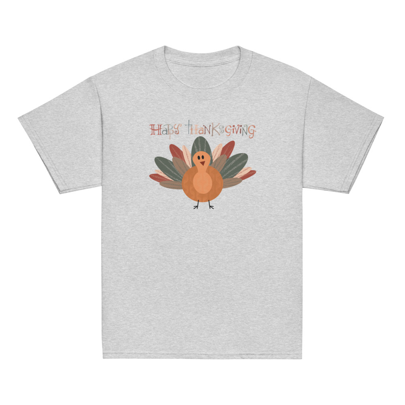 Thanksgiving Happy Thanksgiving Fall Color Turkey Youth Tee