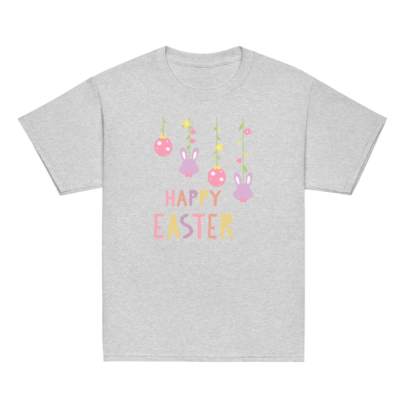 Easter Hanging Eggs and Bunnies Youth Tee