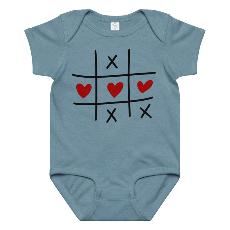Valentine's Tic Tac Hearts Baby Bodysuit