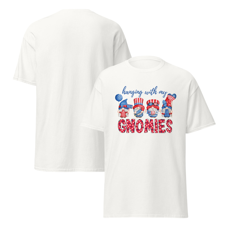 Independence Hanging With My Gnomies Adult Unisex Tee