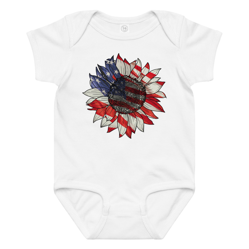 Independence Sunflower Baby Bodysuit