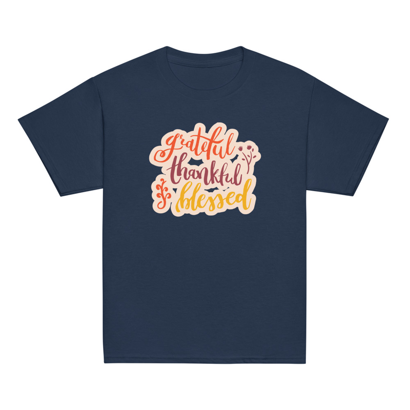 Thanksgiving Grateful Thankful Blessed Youth Tee