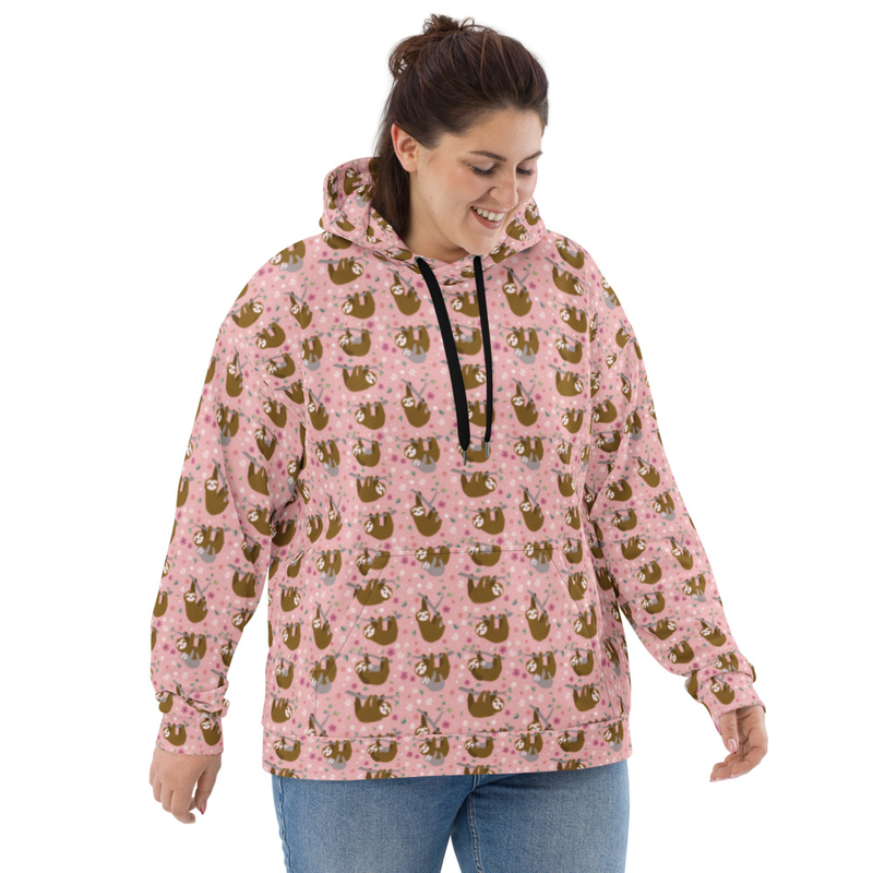 Sloth Pattern Unisex Hoodie