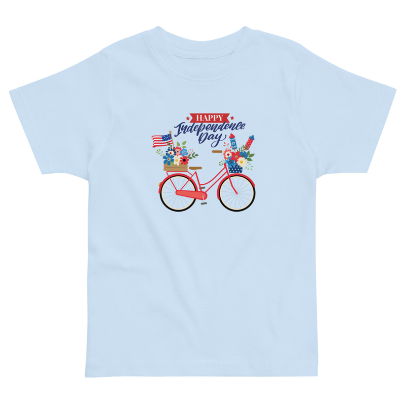 Independence Bike with Flowers Toddler Tee